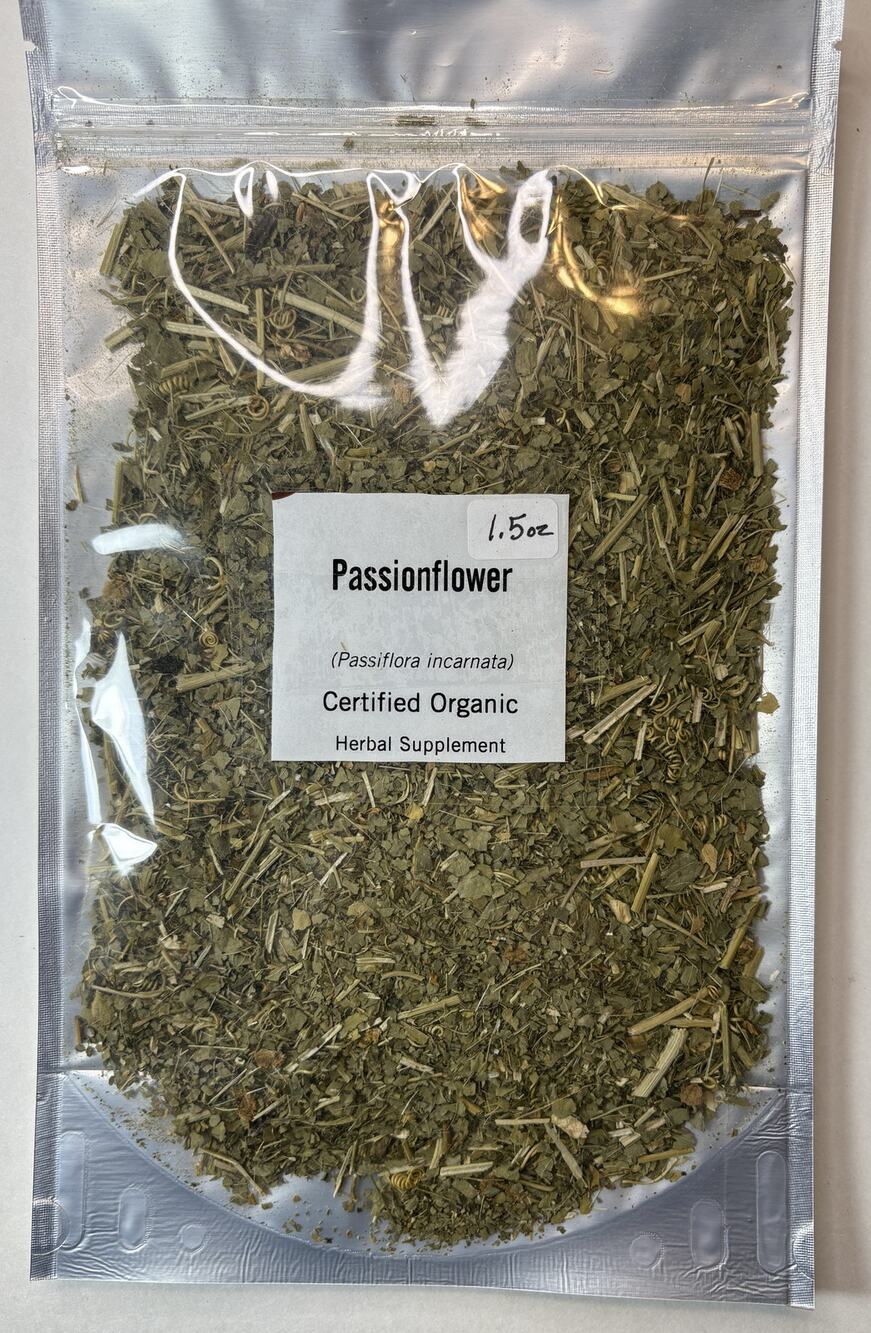 Certified Organic Passionflower (C/S) - 1.5oz Passiflora incarnata vn
